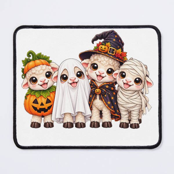 Item preview, sheep Pumpkin Halloween sheeps designed and sold by QuiteOrbit.