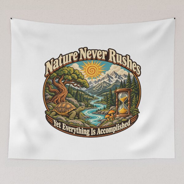 Item preview, Nature Never Rushes Peaceful Flow Design designed and sold by Dresut.