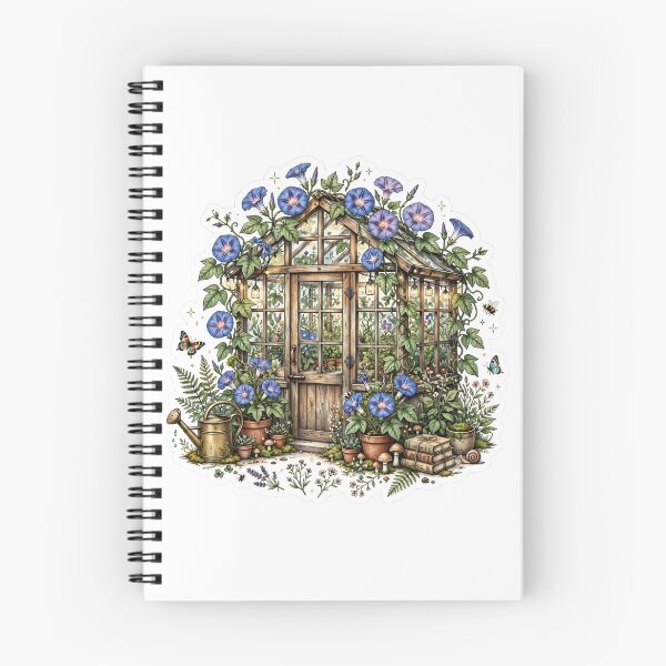 Item preview, Cozy Pink Morning Glory Greenhouse Sticker designed and sold by RareBotanical .