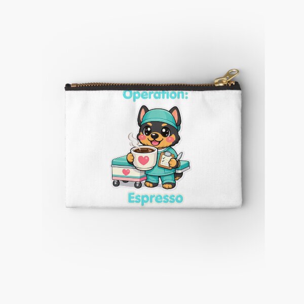 Item preview, Operation Espresso Cute Kawaii Surgeon Dog Coffee designed and sold by Jenni Tee.