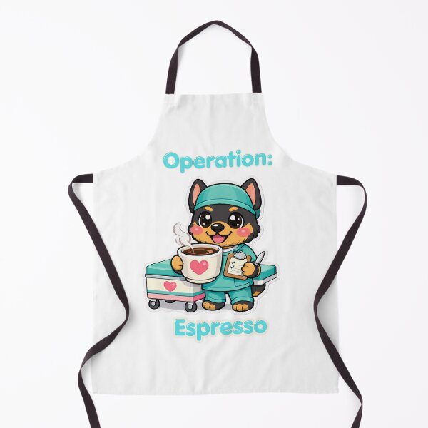 Item preview, Operation Espresso Cute Kawaii Surgeon Dog Coffee designed and sold by Jenni Tee.