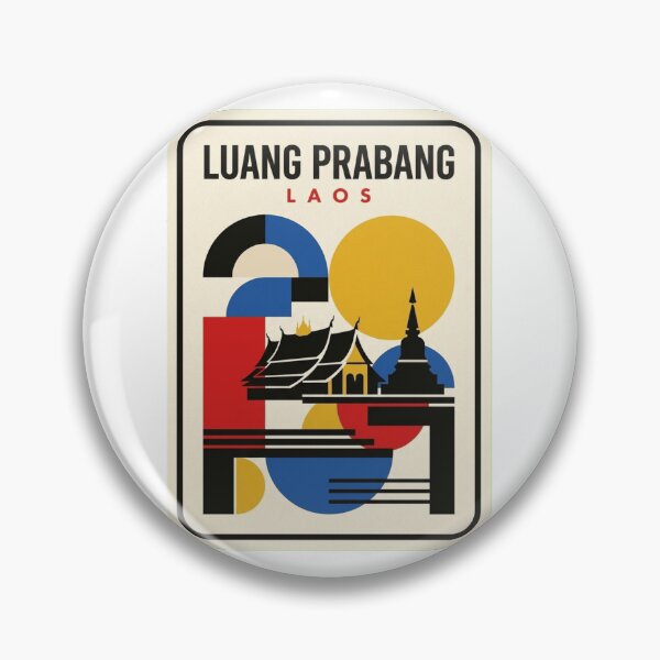 Item preview, Retro Luang Prabang Bauhaus Geometric Skyline designed and sold by k3rstman1.