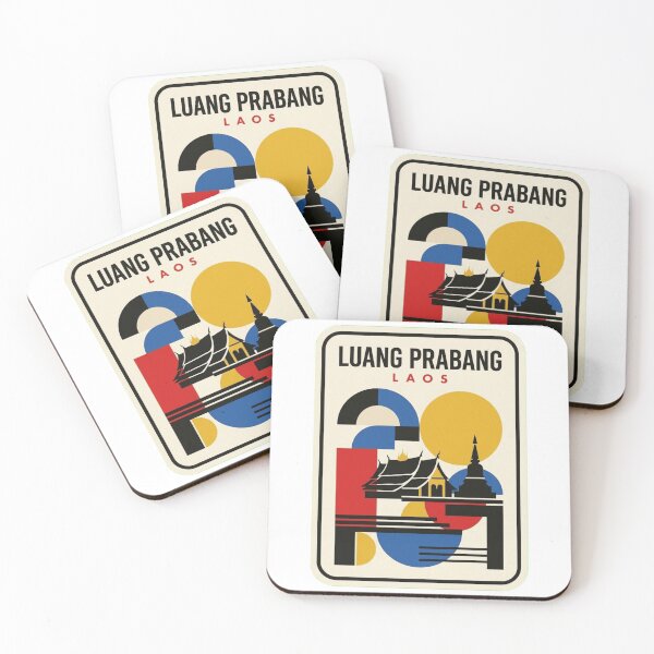 Item preview, Retro Luang Prabang Bauhaus Geometric Skyline designed and sold by k3rstman1.