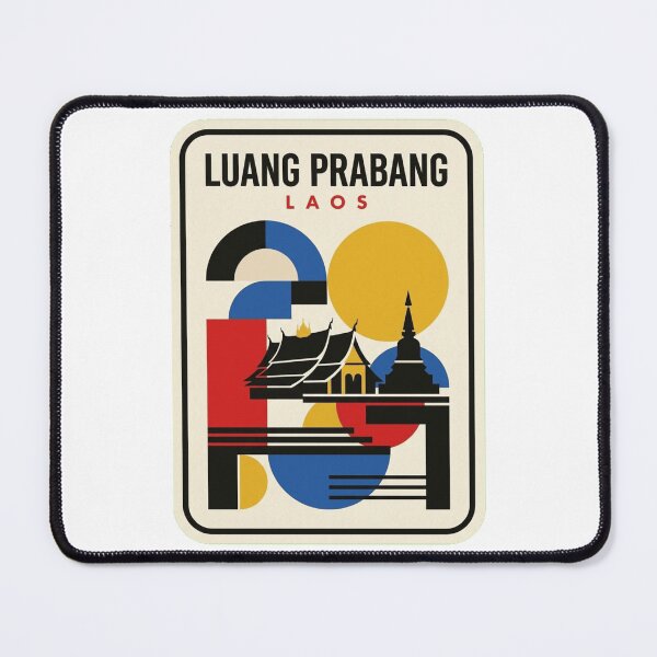 Item preview, Retro Luang Prabang Bauhaus Geometric Skyline designed and sold by k3rstman1.