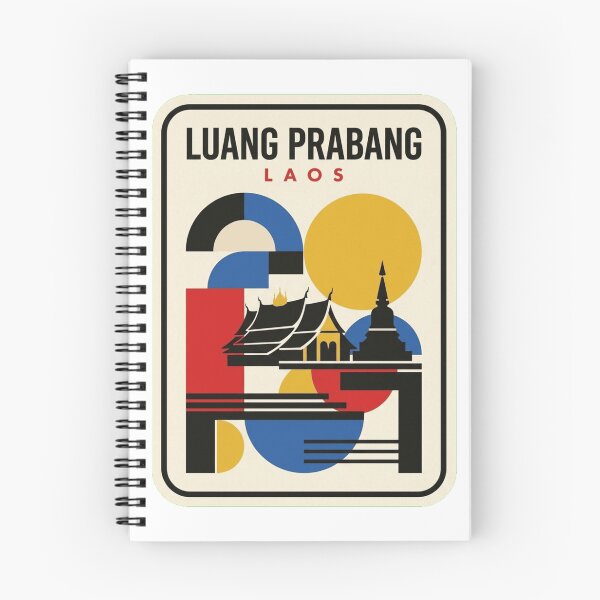 Item preview, Retro Luang Prabang Bauhaus Geometric Skyline designed and sold by k3rstman1.