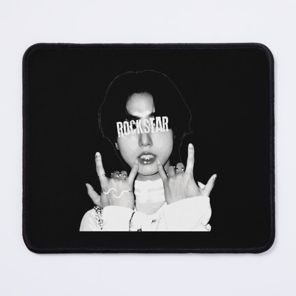 Item preview, Rockstar Portrait Hand Gesture B&W Tee designed and sold by Kimberly452174.