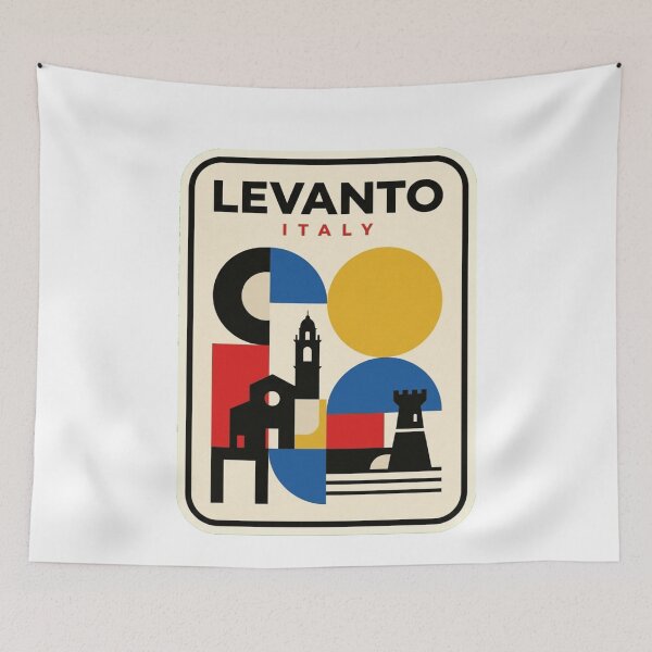 Item preview, Retro Levanto Bauhaus Geometric Skyline designed and sold by k3rstman1.