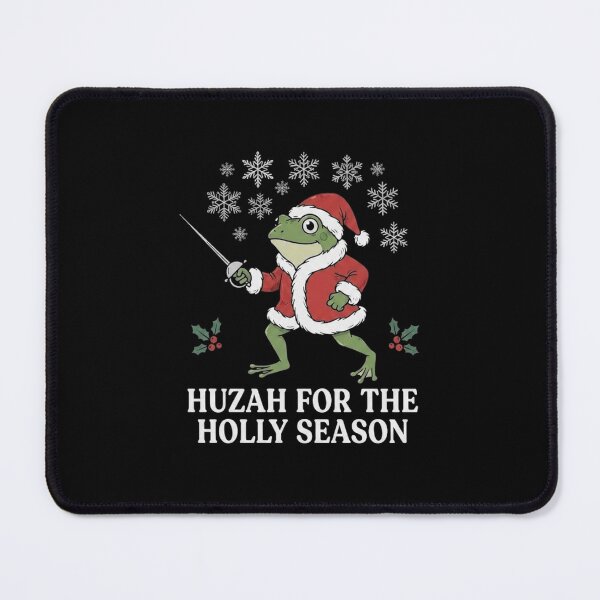Item preview, Huzah for the Holly Season Funny Christmas Frog Design designed and sold by MiALopezArt.
