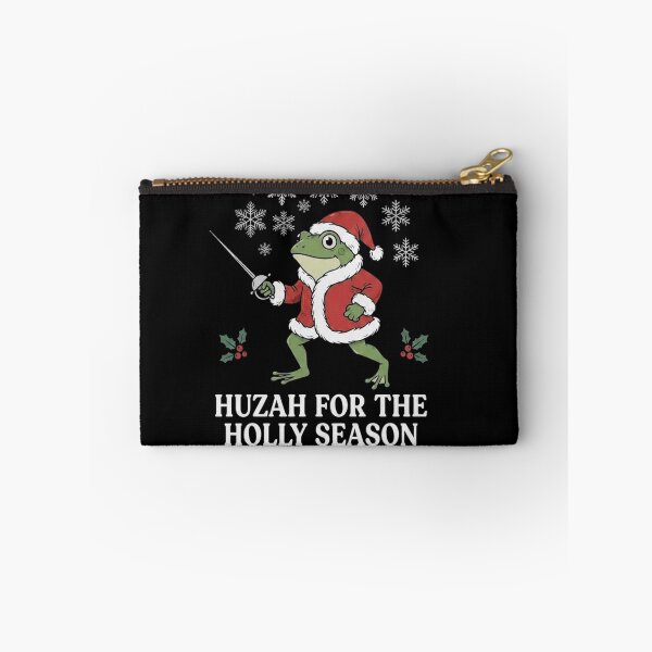 Item preview, Huzah for the Holly Season Funny Christmas Frog Design designed and sold by MiALopezArt.