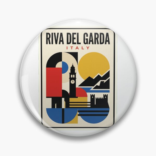 Item preview, Retro Riva Del Garda Bauhaus Geometric Skyline designed and sold by k3rstman1.
