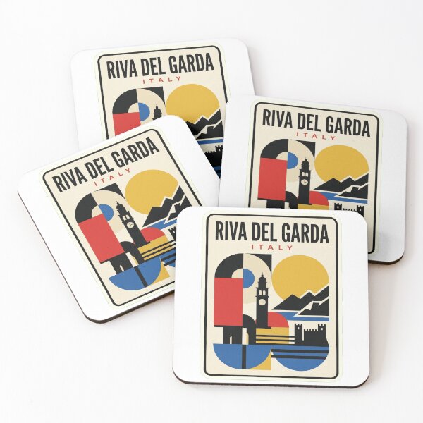 Item preview, Retro Riva Del Garda Bauhaus Geometric Skyline designed and sold by k3rstman1.