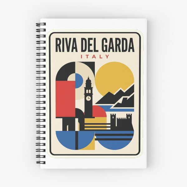 Item preview, Retro Riva Del Garda Bauhaus Geometric Skyline designed and sold by k3rstman1.