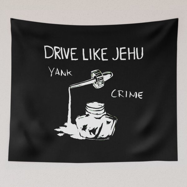 Item preview, DRIVE LIKE JEHU- YANK CRIME BLACK LOGO   designed and sold by finikatkey.