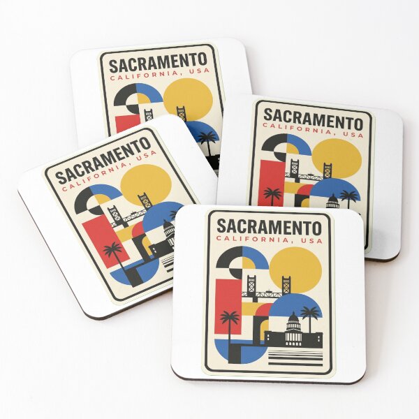 Item preview, Retro Sacramento Bauhaus Geometric Skyline designed and sold by k3rstman1.