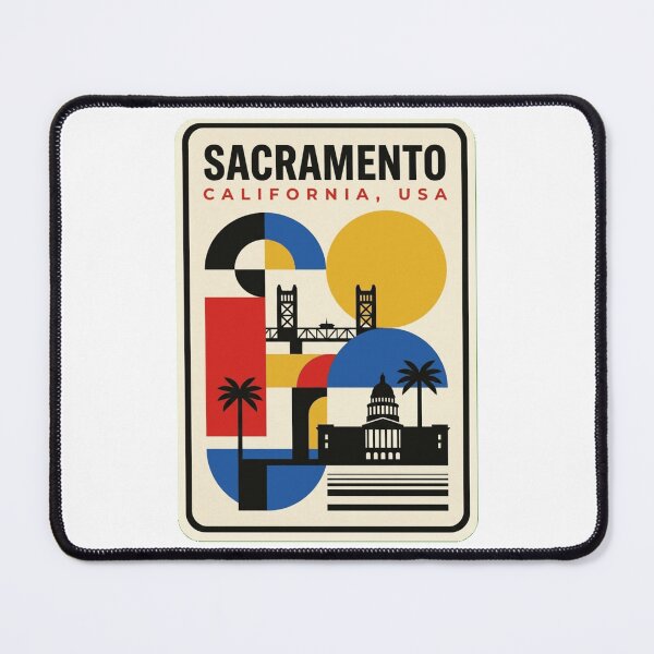 Item preview, Retro Sacramento Bauhaus Geometric Skyline designed and sold by k3rstman1.