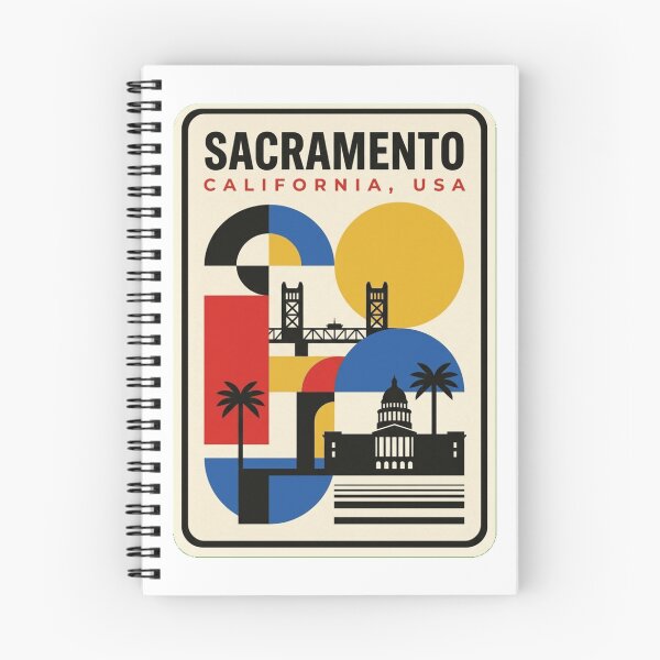 Item preview, Retro Sacramento Bauhaus Geometric Skyline designed and sold by k3rstman1.