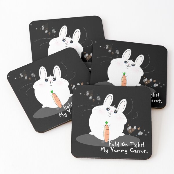 Item preview, Adorable Bunny(Rabbit)-Hold On Tight! My Yummy Carrot. designed and sold by Shirley cute art .