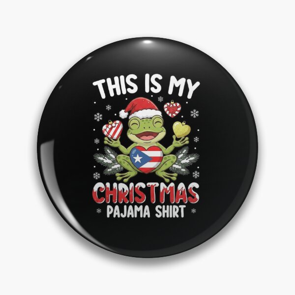 Item preview, Puerto Rican Frog Christmas Pajama Shirt Holiday Design designed and sold by MiALopezArt.