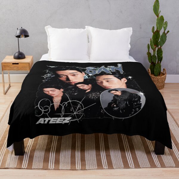 Item preview, San ATEEZ Vintage Retro K-pop Graphic Tee designed and sold by Kimberly452174.