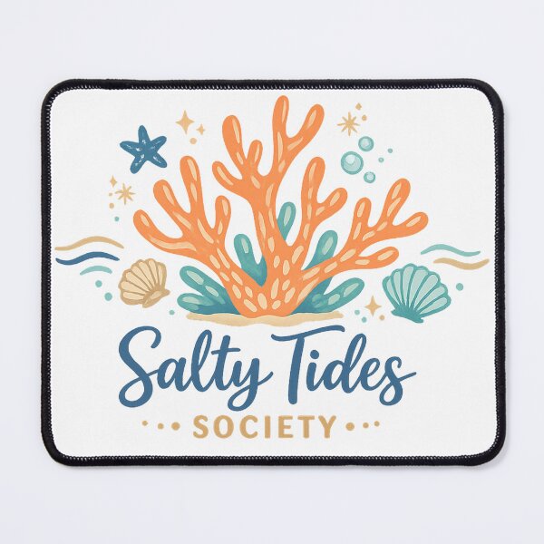 Item preview, Salty Tides Society Coral Reef Coastal Beach Ocean Lover Art Design designed and sold by inkoutninja.