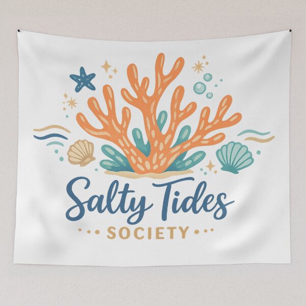 Item preview, Salty Tides Society Coral Reef Coastal Beach Ocean Lover Art Design designed and sold by inkoutninja.