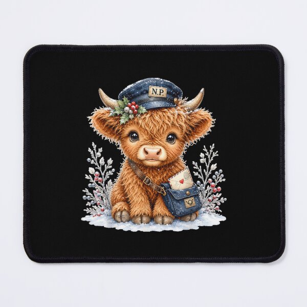 Item preview, Christmas Highland Cow Mail Carrier Winter Cow Lover Gifts designed and sold by BancaJone.