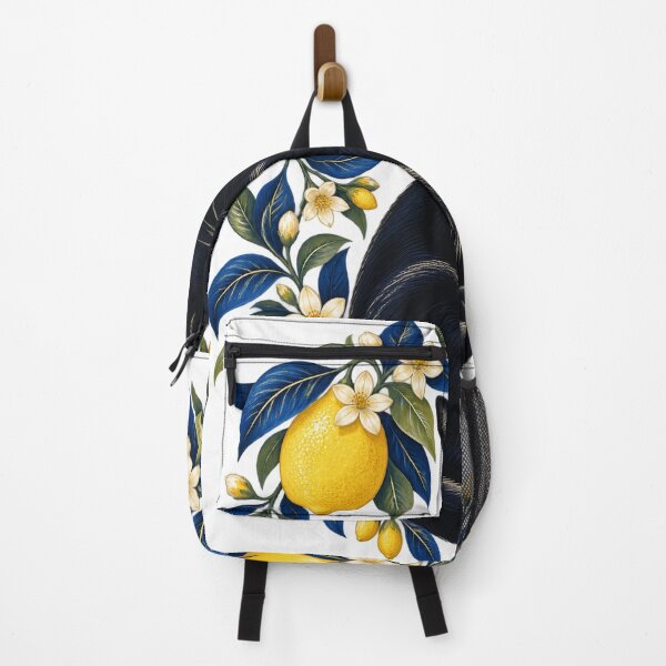 Item preview, Midnight Lemon Cat – Black Cat & Botanical Citrus Art designed and sold by Pixel & Ponder.