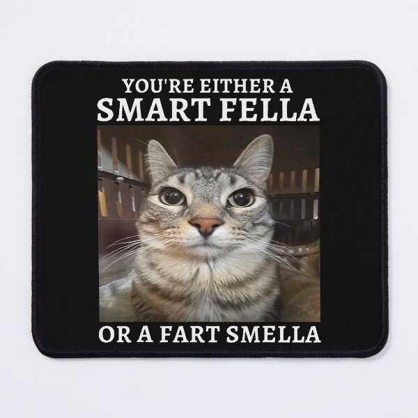 Item preview, You're Either A Smart Fella Or A Fart Smella Cat Memes designed and sold by khdmalakarak.