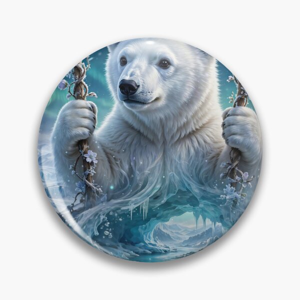 Item preview, Spirit of the Frozen North – Arctic Polar Bear Dreamscape designed and sold by DreamyWallVibes.