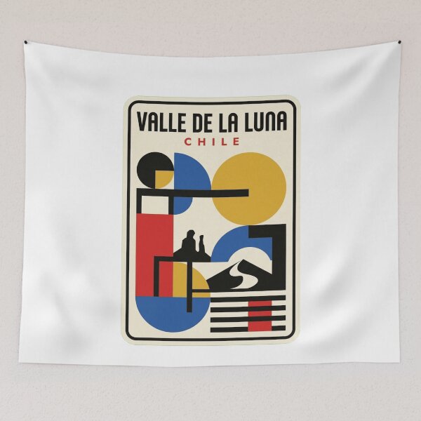 Item preview, Retro Valle De La Luna Bauhaus Geometric Skyline designed and sold by k3rstman1.