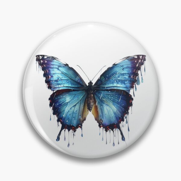 Item preview, Blue Butterfly | Elegant Nature Aesthetic Art designed and sold by Mandayartstudio.