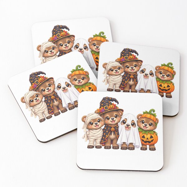 Item preview, Bear Pumpkin Halloween Spooky Ghost Bears designed and sold by QuiteOrbit.