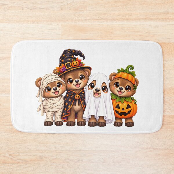 Item preview, Bear Pumpkin Halloween Spooky Ghost Bears designed and sold by QuiteOrbit.