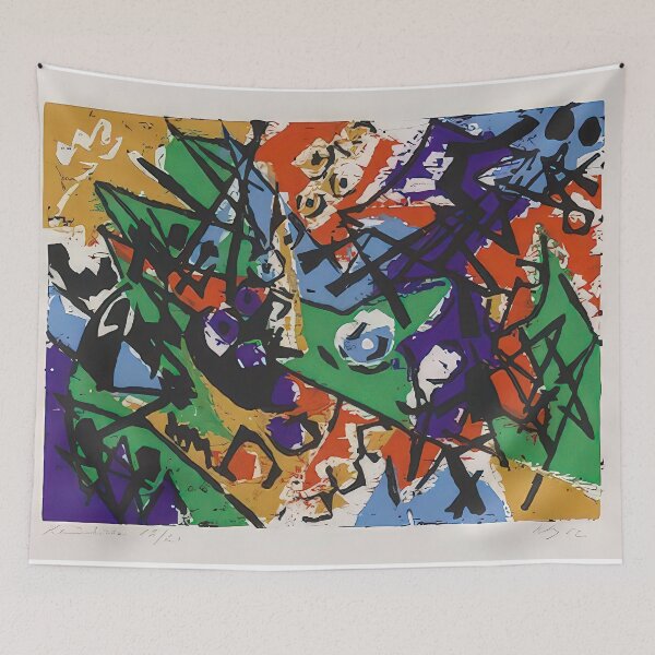 Item preview, Farbholzschnitt 1952-2 - 1952 designed and sold by NeonCanvasDream.