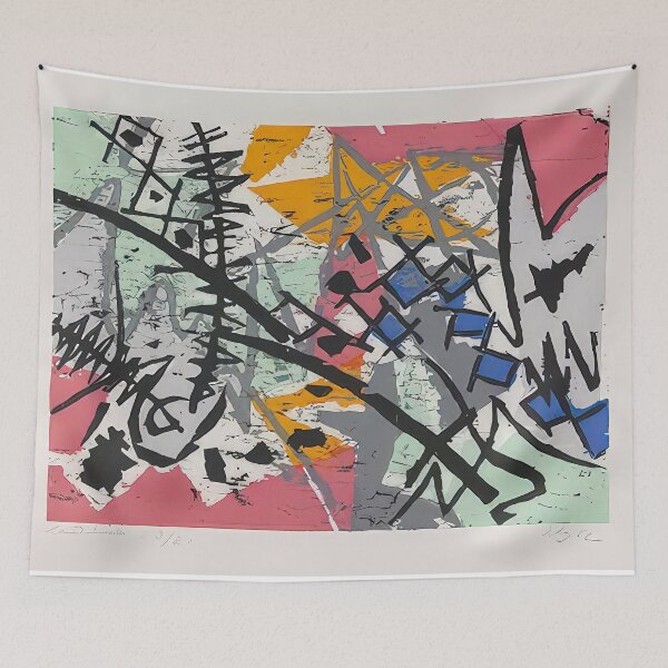 Item preview, Farbholzschnitt 1952-4 - 1952 designed and sold by NeonCanvasDream.
