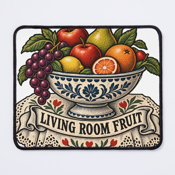 Item preview, Living Room Fruit Woodcut Balkan Household Humor designed and sold by OfficialBalkan.