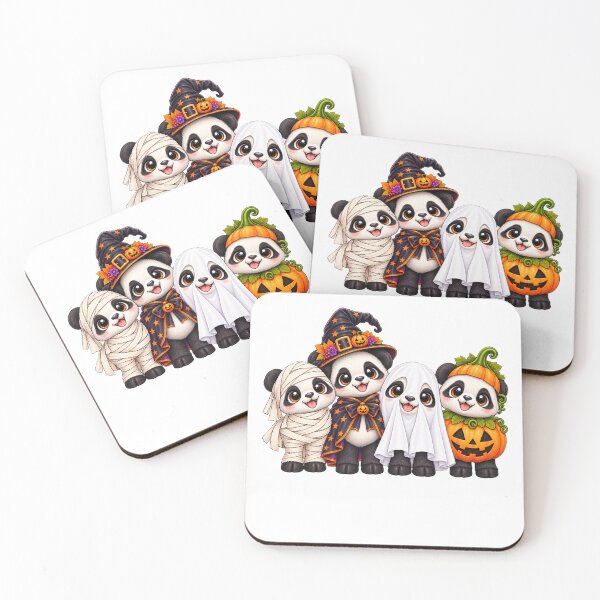 Item preview, Panda Pumpkin Halloween Spooky Ghost Pandas designed and sold by QuiteOrbit.