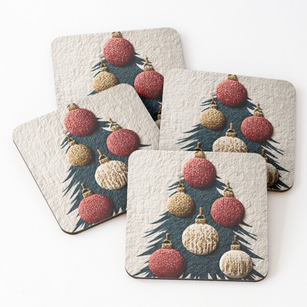 Item preview, Cozy Textured Christmas Tree and Ornaments designed and sold by colorful-white.