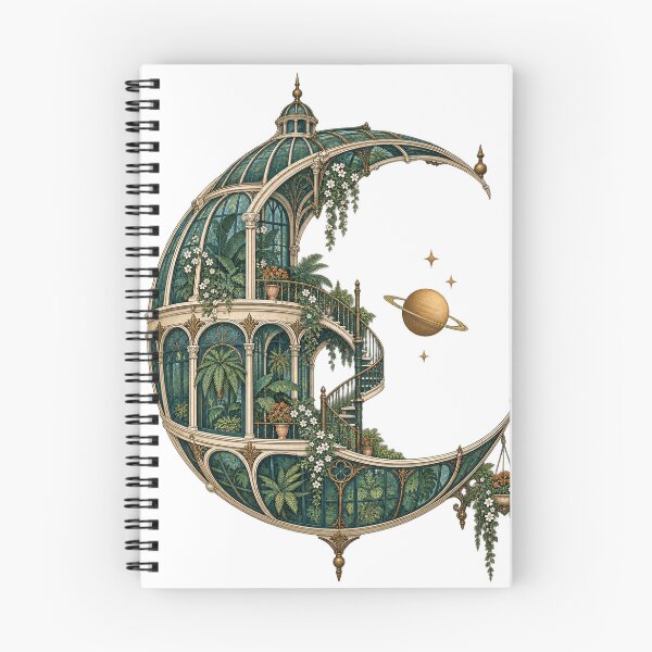Item preview, Celestial Conservatory – Crescent Moon Botanical Greenhouse designed and sold by Pixel & Ponder.