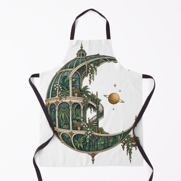 Item preview, Celestial Conservatory – Crescent Moon Botanical Greenhouse designed and sold by Pixel & Ponder.