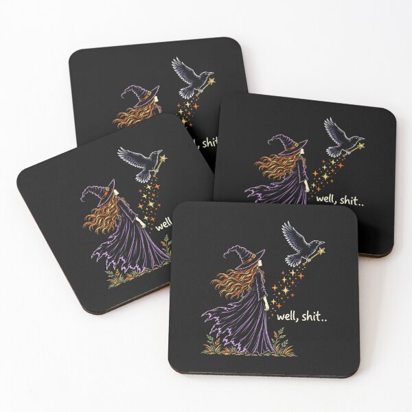 Item preview, Well Shit Funny Witch and Crow Steals Magic Wand Humor designed and sold by khdmalakarak.