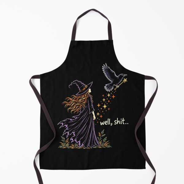Item preview, Well Shit Funny Witch and Crow Steals Magic Wand Humor designed and sold by khdmalakarak.