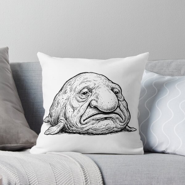 Item preview, Vintage Woodcut Blobfish Illustration designed and sold by DuckOddity.