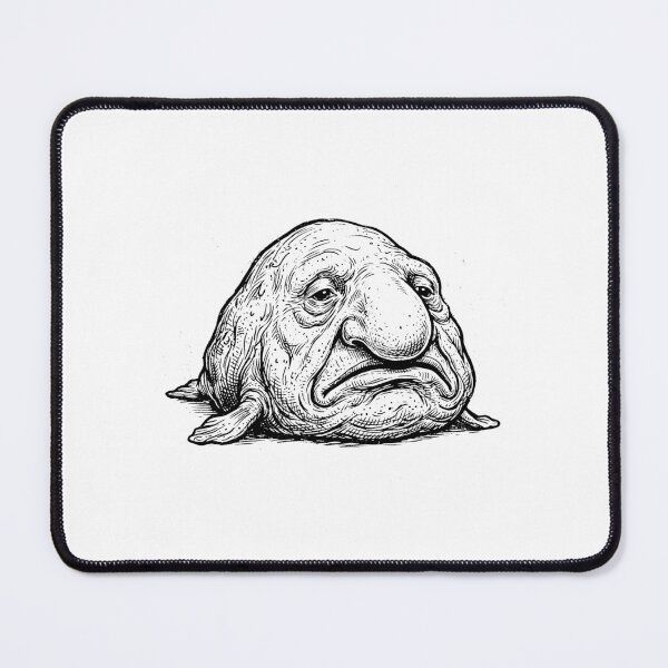 Item preview, Vintage Woodcut Blobfish Illustration designed and sold by DuckOddity.