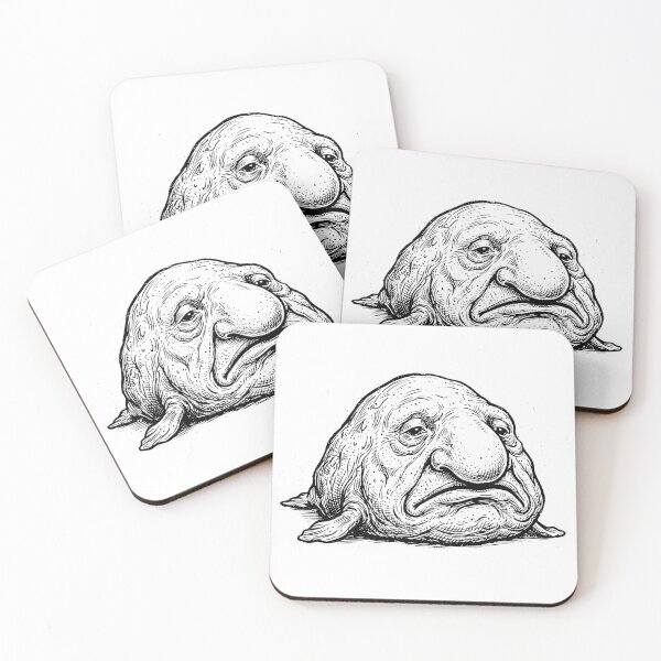 Item preview, Vintage Woodcut Blobfish Illustration designed and sold by DuckOddity.