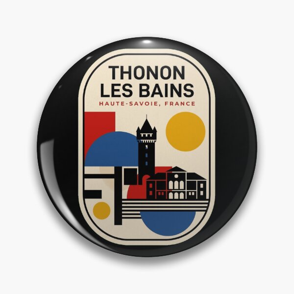 Item preview, Retro Thonon Les Bains Bauhaus Geometric Skyline designed and sold by k3rstman1.