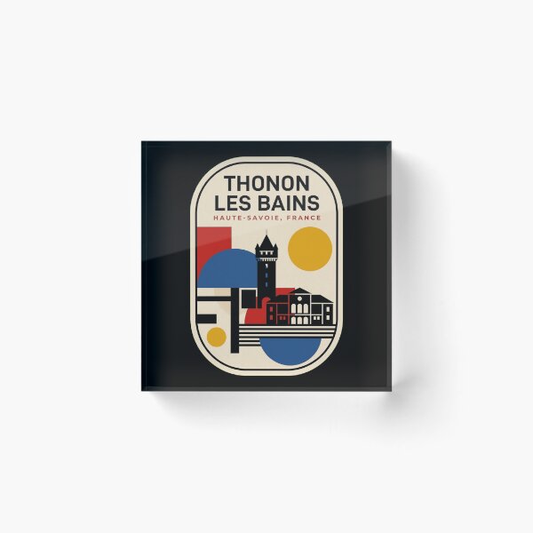 Item preview, Retro Thonon Les Bains Bauhaus Geometric Skyline designed and sold by k3rstman1.