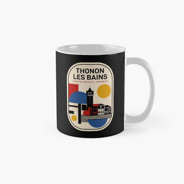 Item preview, Retro Thonon Les Bains Bauhaus Geometric Skyline designed and sold by k3rstman1.