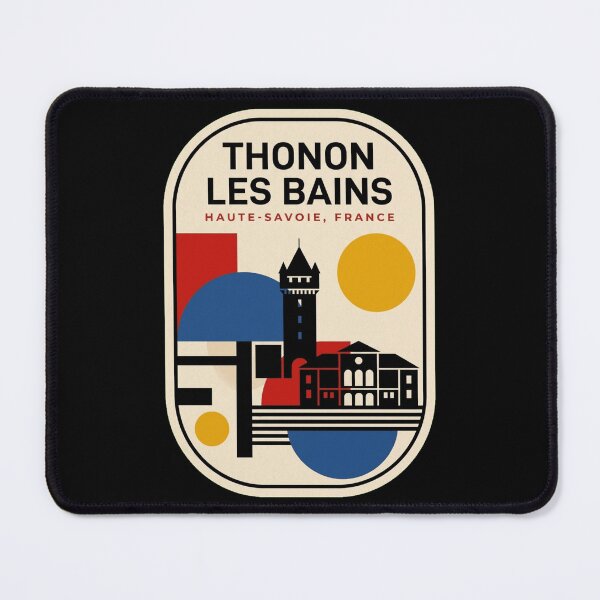 Item preview, Retro Thonon Les Bains Bauhaus Geometric Skyline designed and sold by k3rstman1.