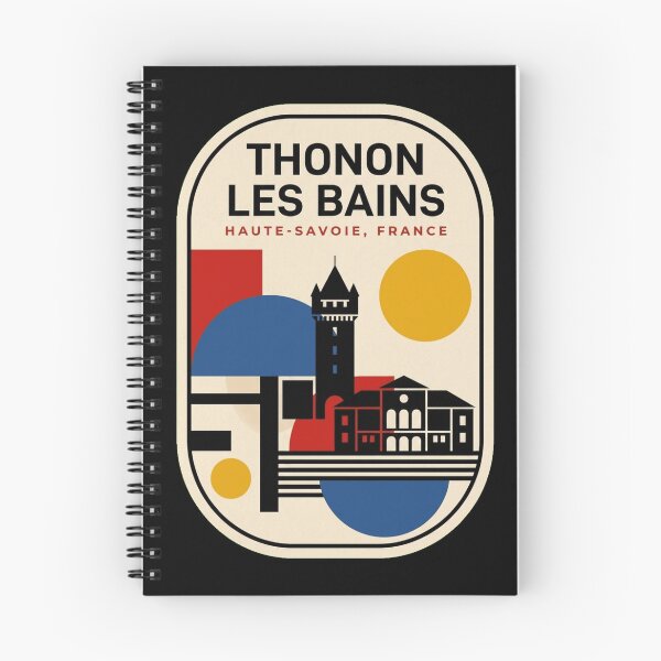 Item preview, Retro Thonon Les Bains Bauhaus Geometric Skyline designed and sold by k3rstman1.